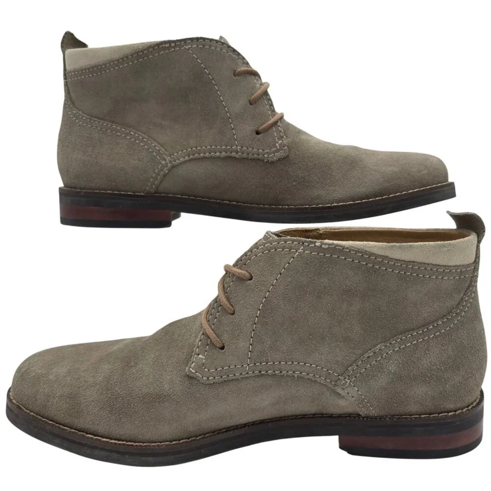Cole Haan Ogden Stitch Suede Chukka Boots Taupe Tan Dress Casual Shoes Mens 9M